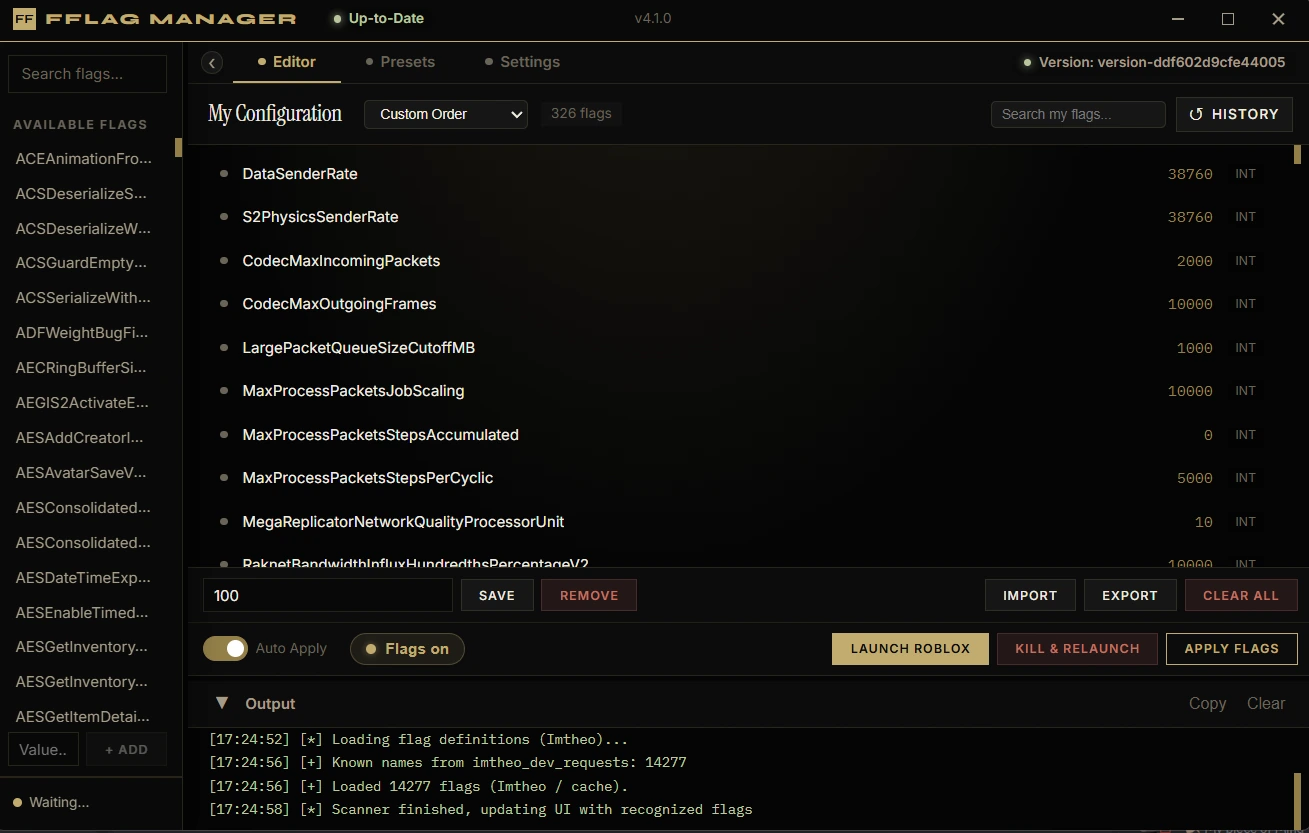 Nocturne theme: a black editor with gold type, square controls and fine gold borders